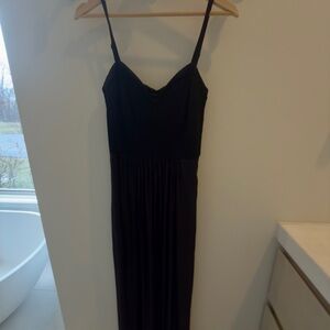 Romantic Black Corset Maxi Dress BCBG